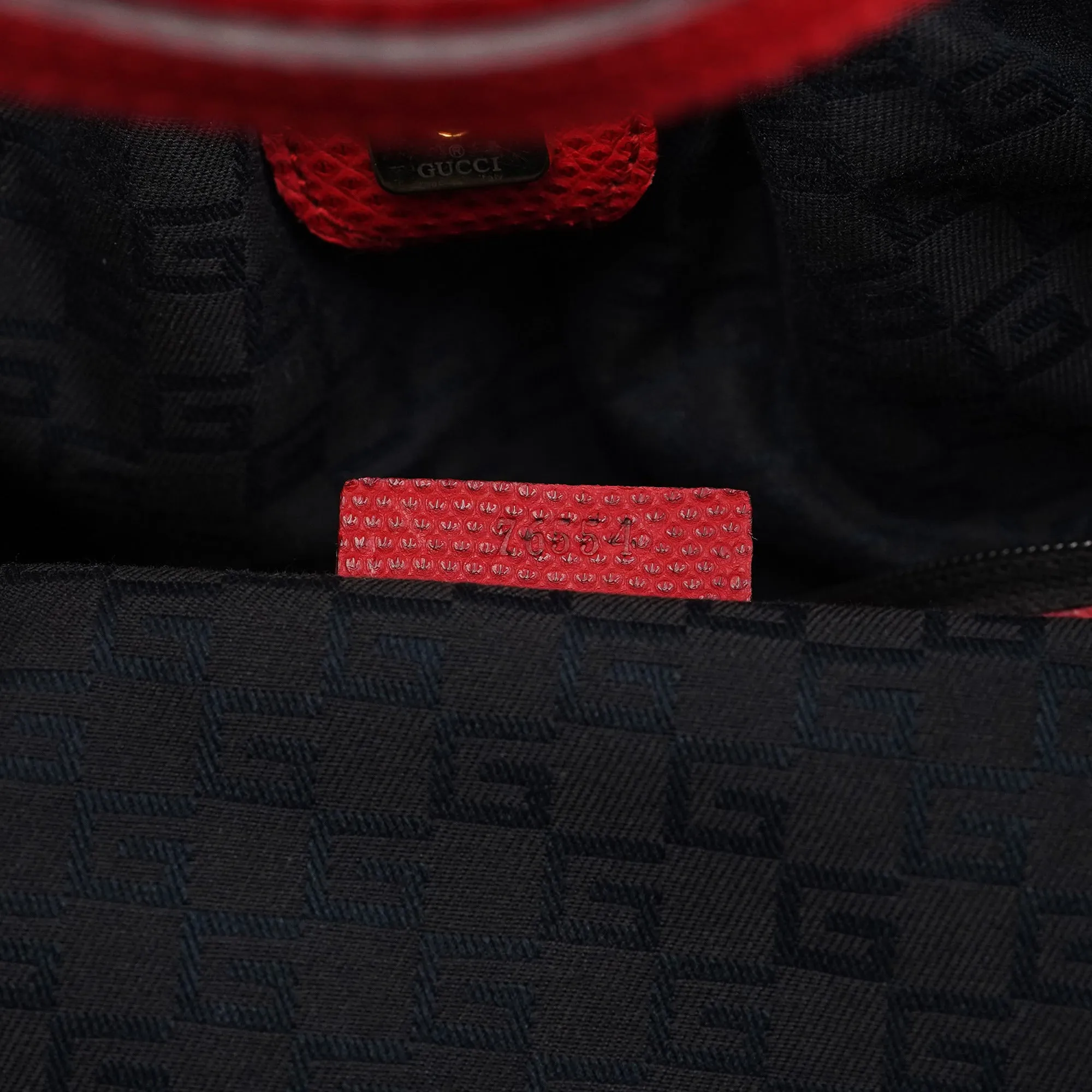 Red Lizard Embossed Dual Handle Bag