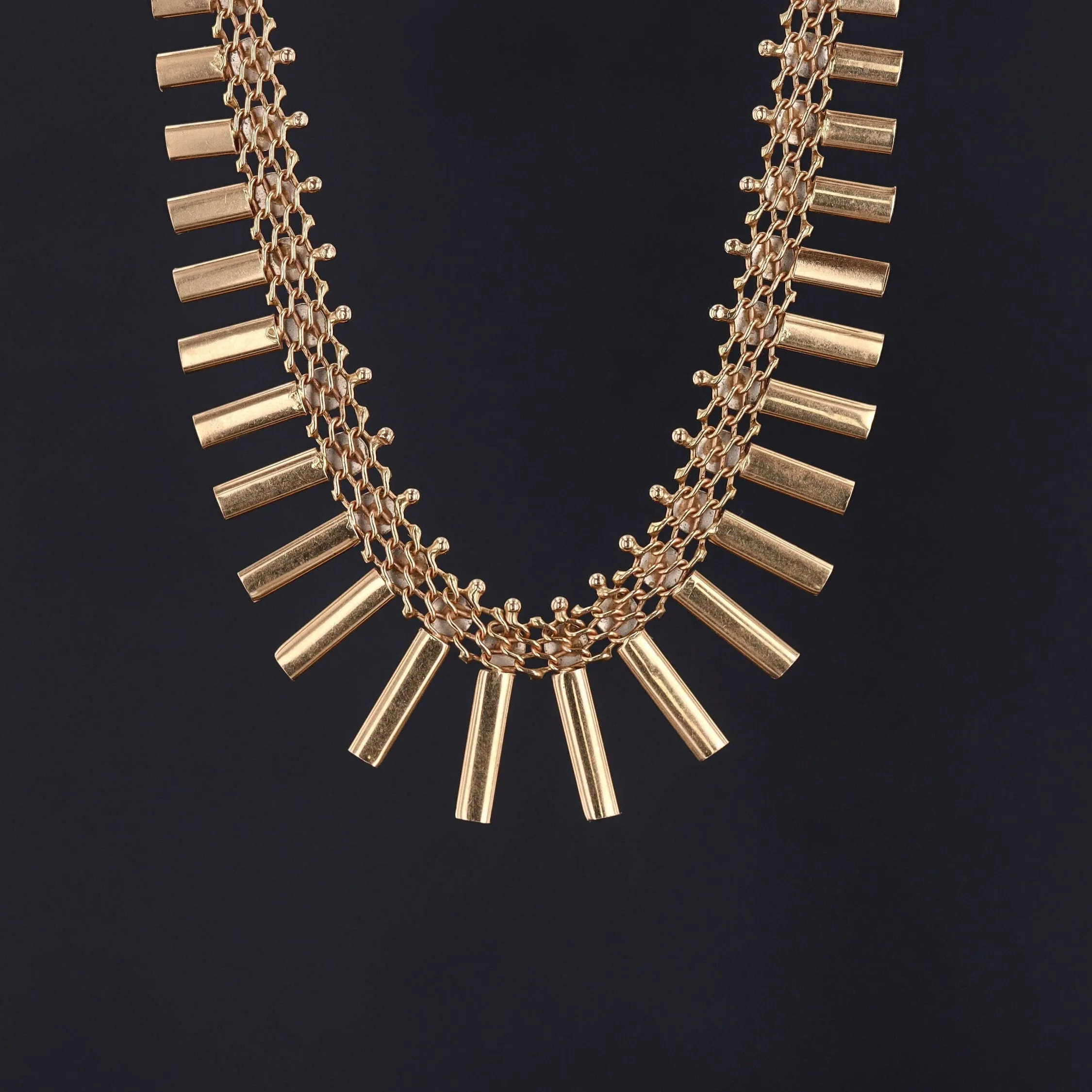 RESERVED - Vintage Fringe Necklace of 18k Gold