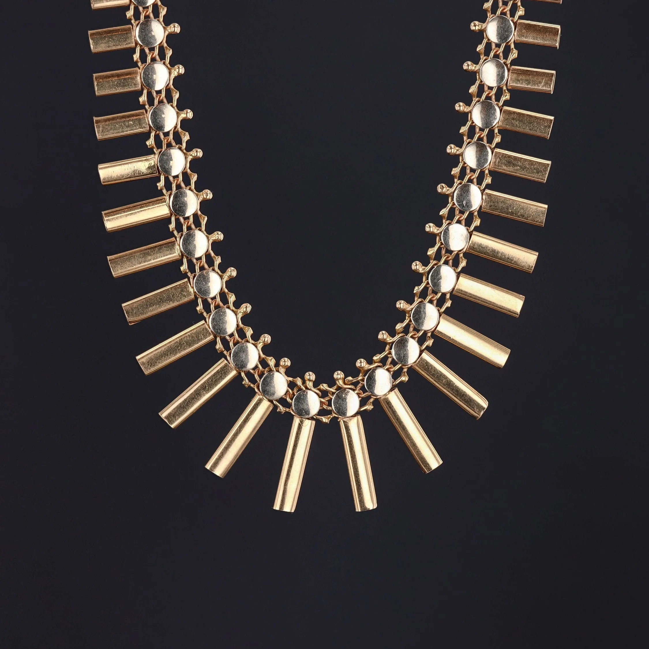 RESERVED - Vintage Fringe Necklace of 18k Gold