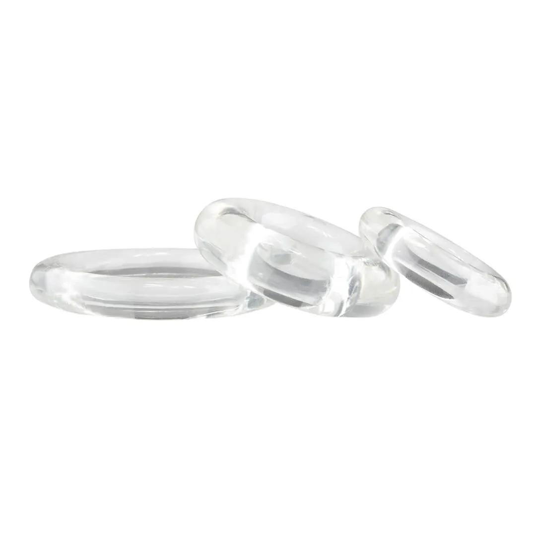 Ringo 3 piece Cock Ring Set - Clear