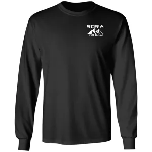 RORA white logo 2-sided print G240 Gildan LS Ultra Cotton T-Shirt