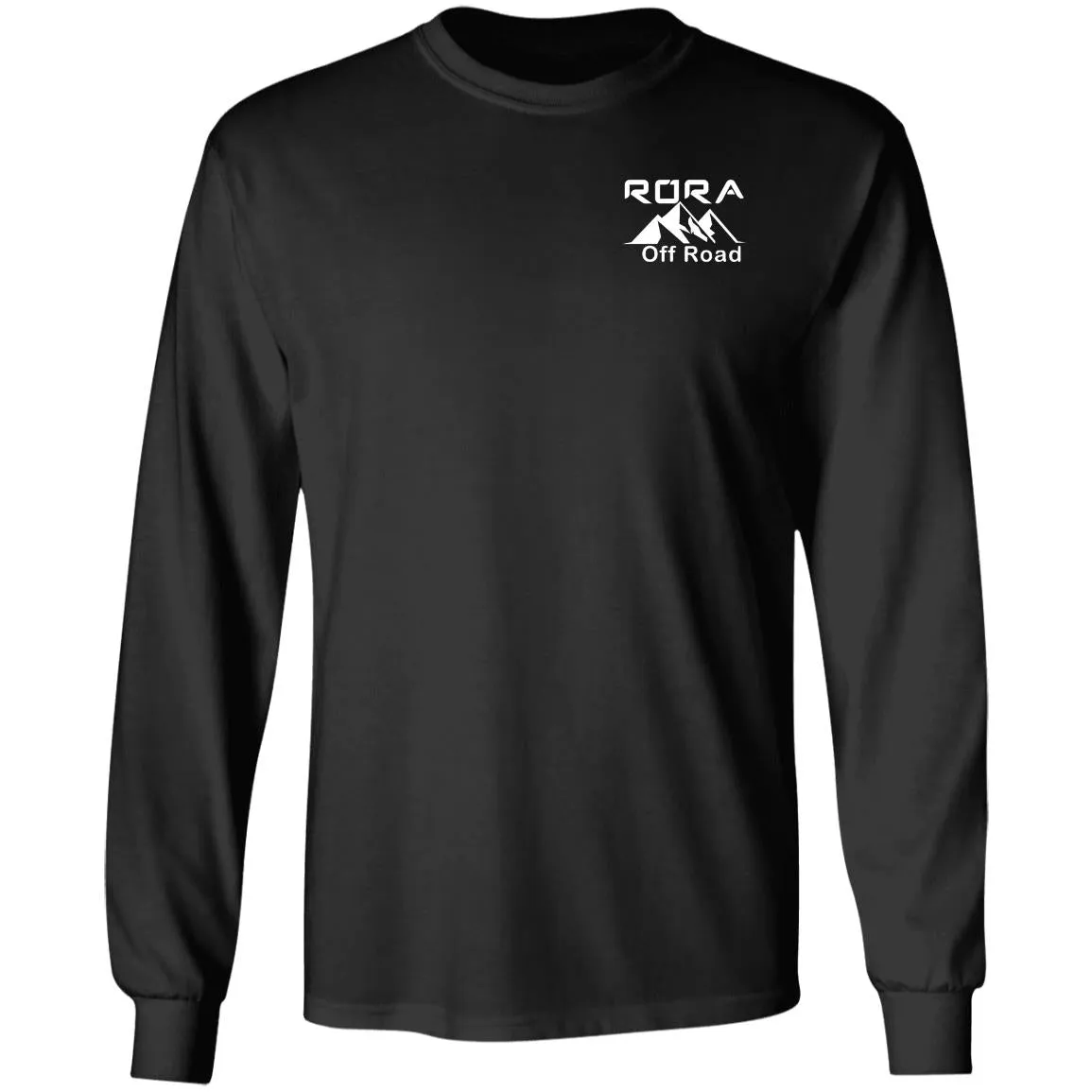 RORA white logo 2-sided print G240 Gildan LS Ultra Cotton T-Shirt