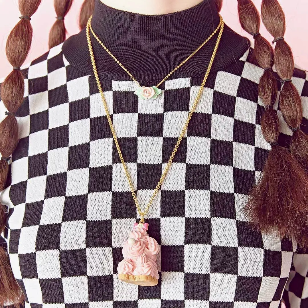 Rose Cream Necklace (S)【Japan Jewelry】