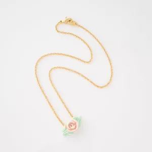 Rose Cream Necklace (S)【Japan Jewelry】