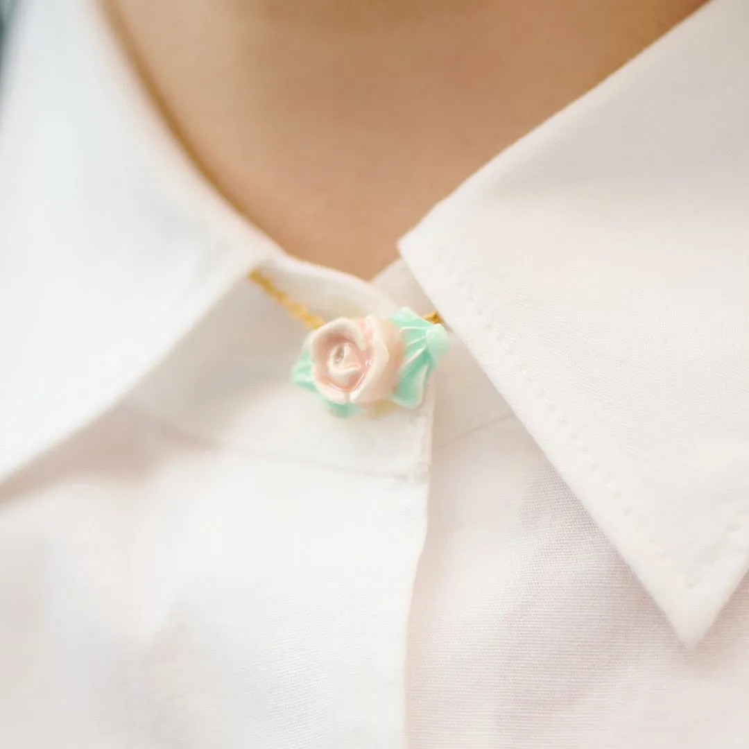 Rose Cream Necklace (S)【Japan Jewelry】