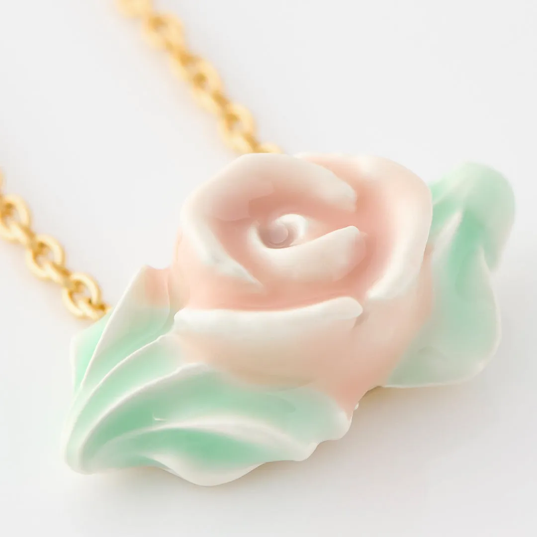 Rose Cream Necklace (S)【Japan Jewelry】