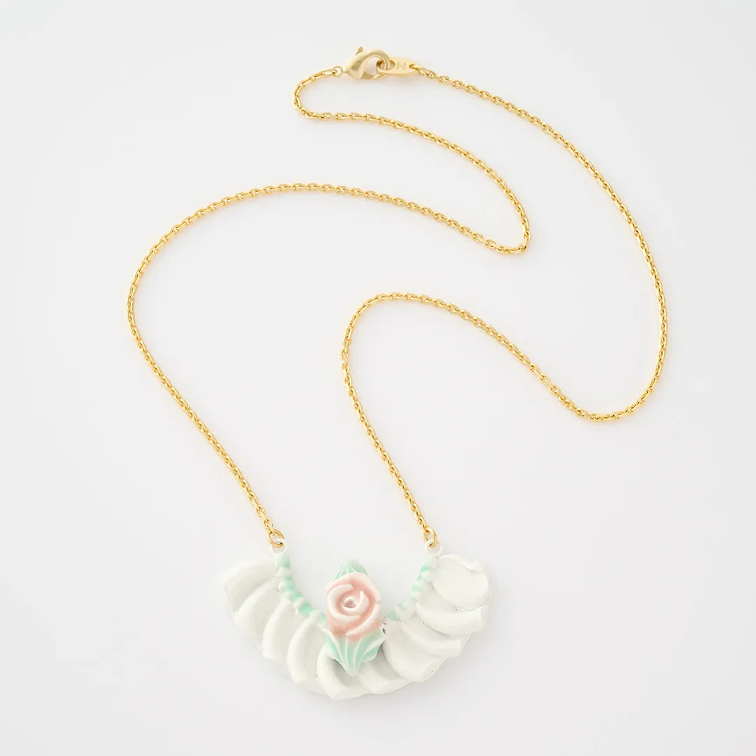 Rose Cream Necklace【Japan Jewelry】