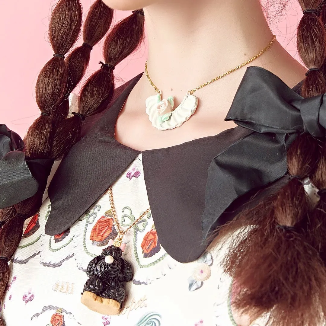 Rose Cream Necklace【Japan Jewelry】