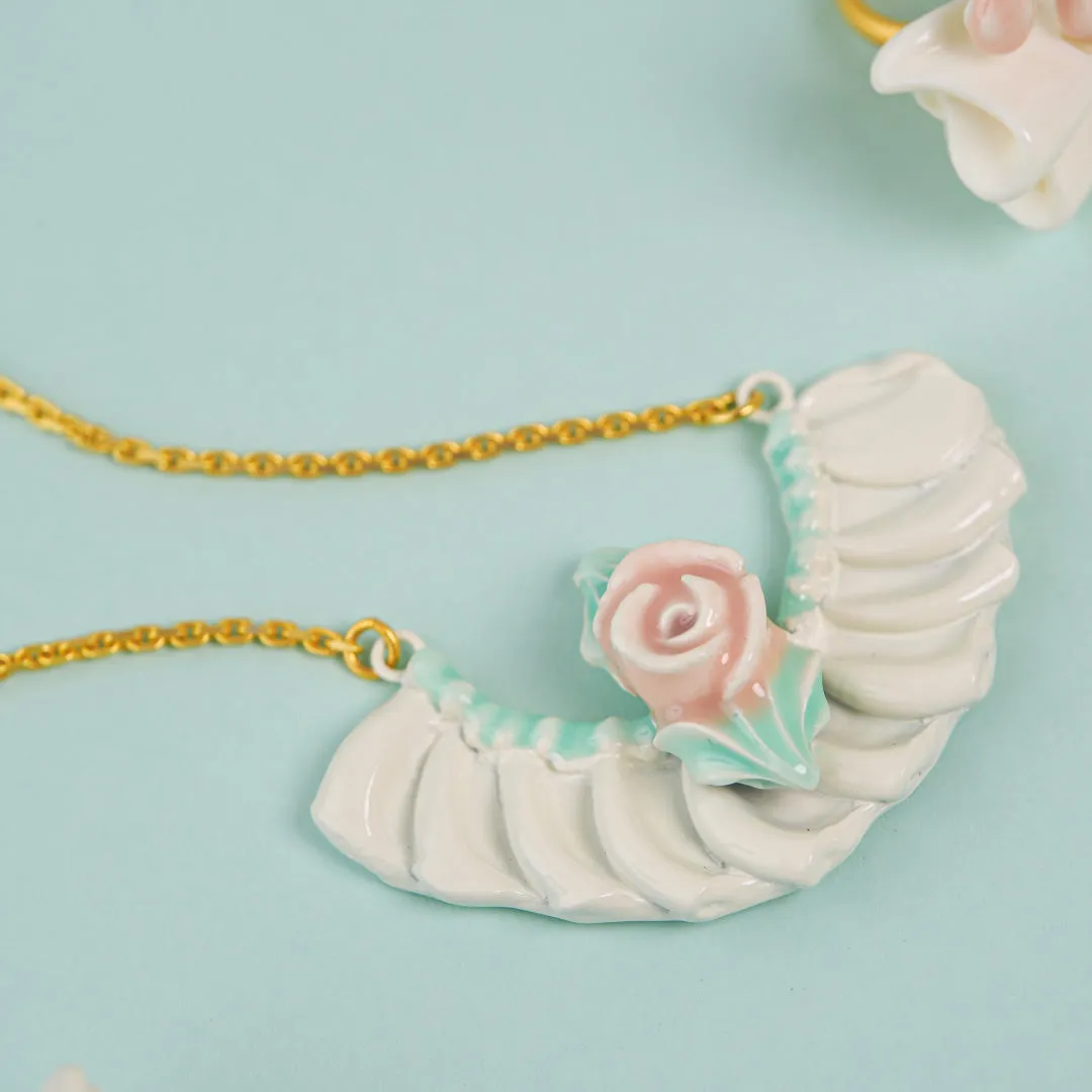 Rose Cream Necklace【Japan Jewelry】
