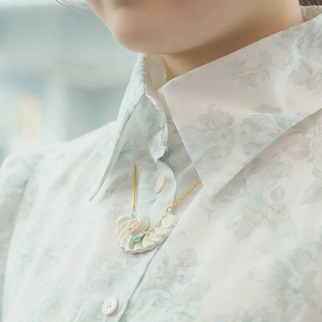 Rose Cream Necklace【Japan Jewelry】
