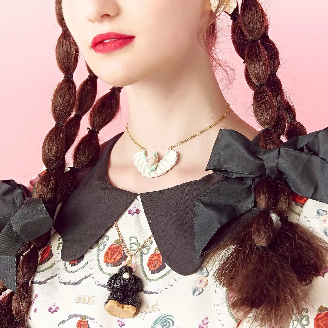 Rose Cream Necklace【Japan Jewelry】