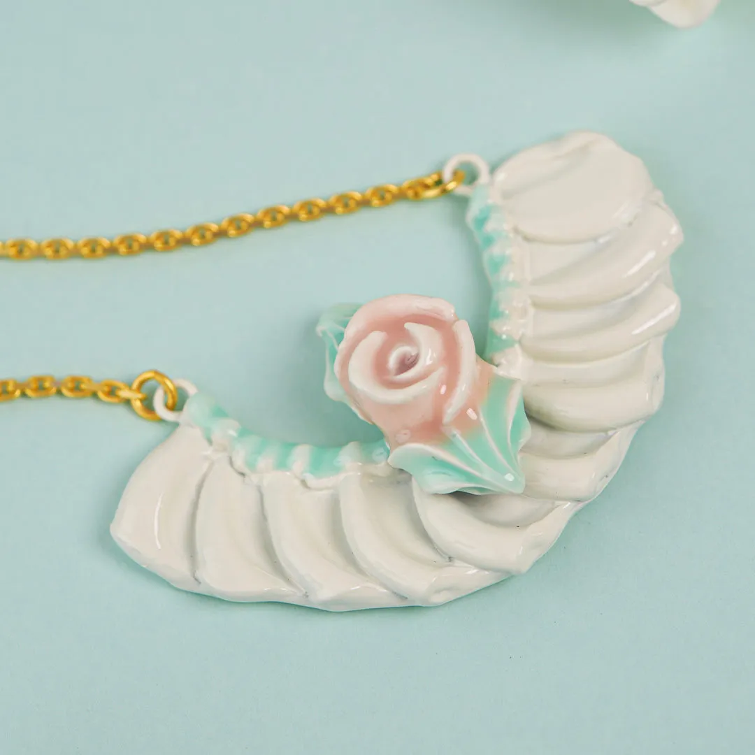 Rose Cream Necklace【Japan Jewelry】