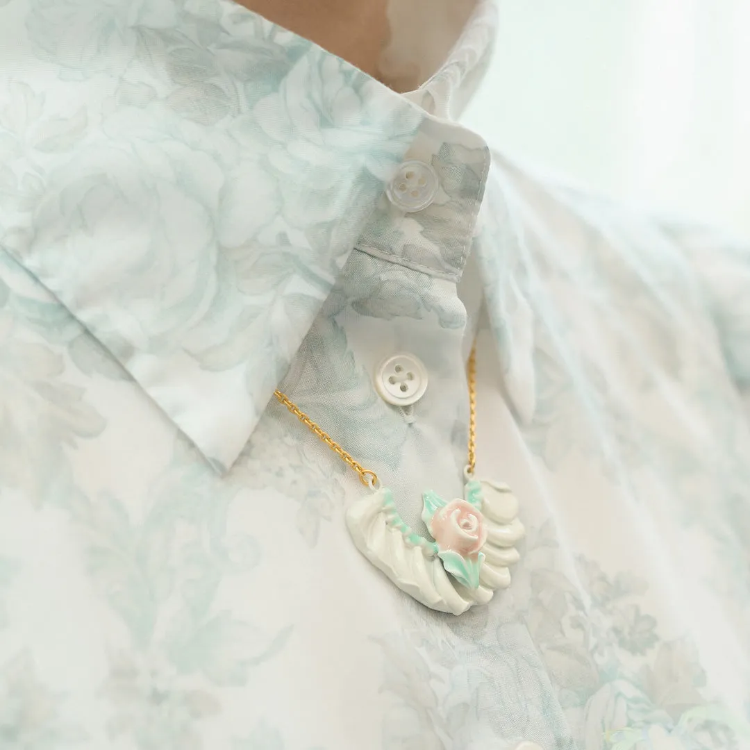 Rose Cream Necklace【Japan Jewelry】