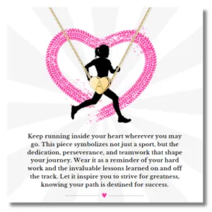 Runner Heart Initial Necklace
