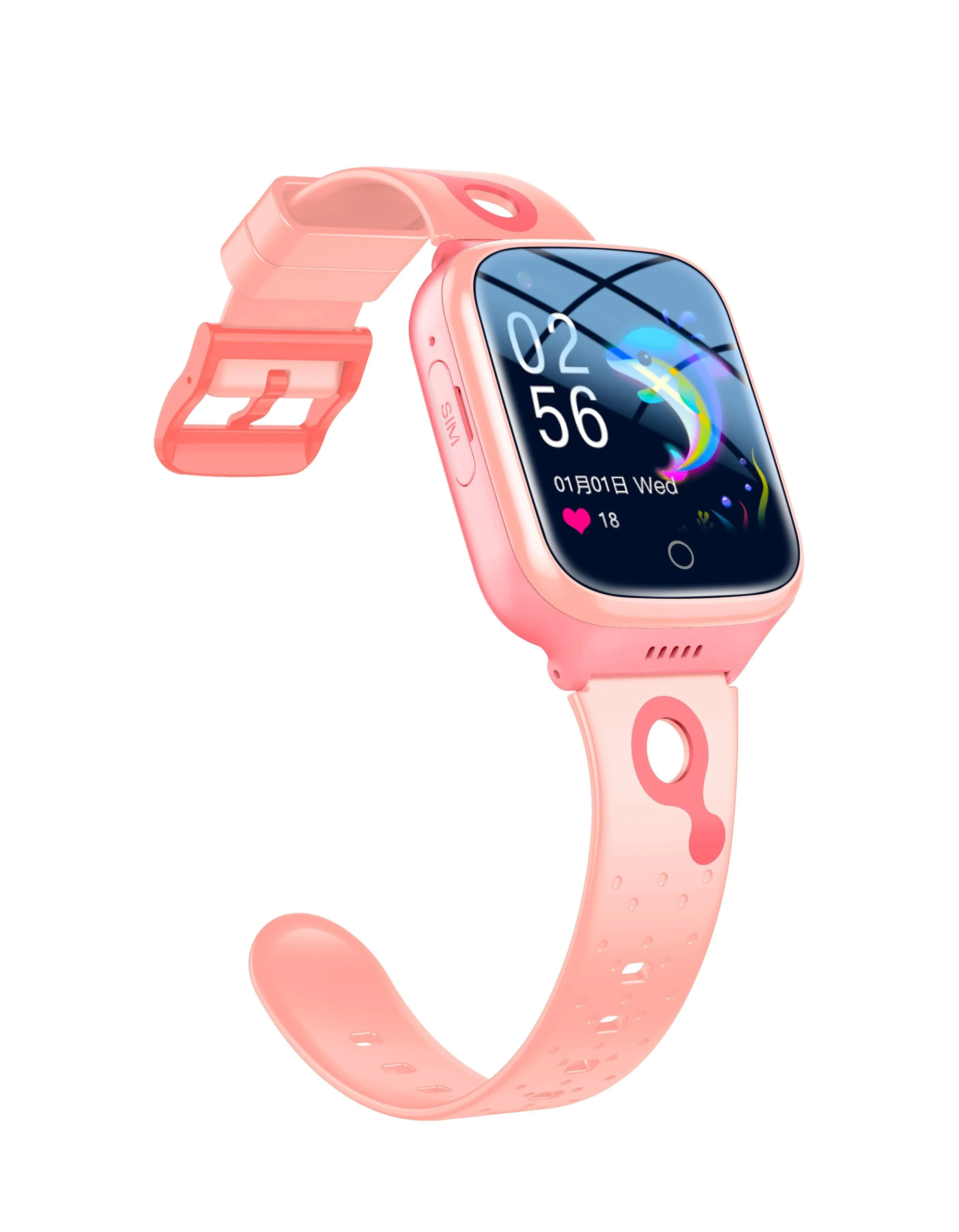 SafeKid 4G Kids GPS Fitness Tracker Phone Smart Watch by Wolph