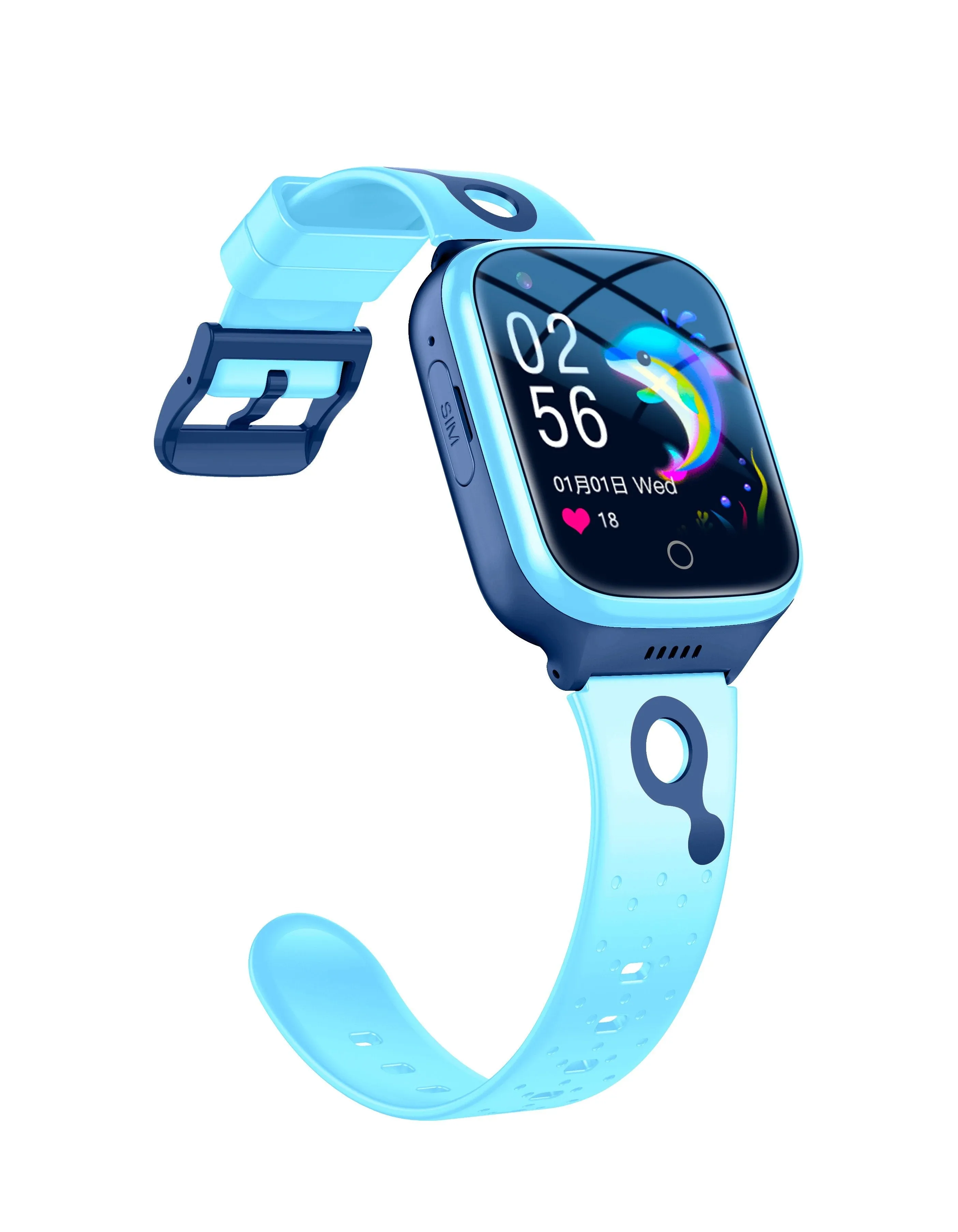 SafeKid 4G Kids GPS Fitness Tracker Phone Smart Watch by Wolph