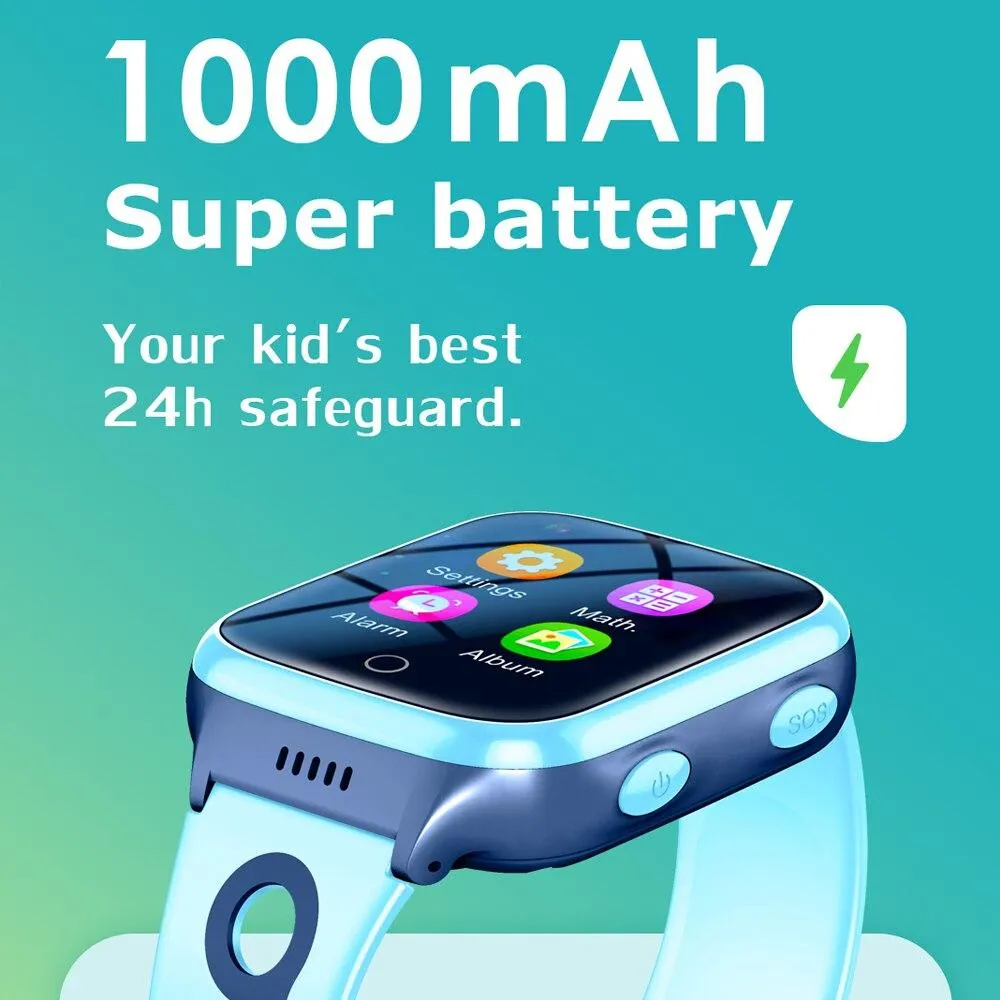 SafeKid 4G Kids GPS Fitness Tracker Phone Smart Watch by Wolph