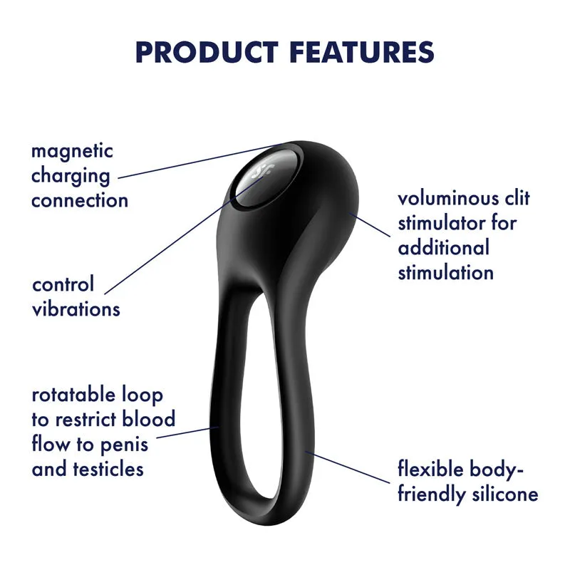 Satisfyer Majestic Duo - Black Cock Ring
