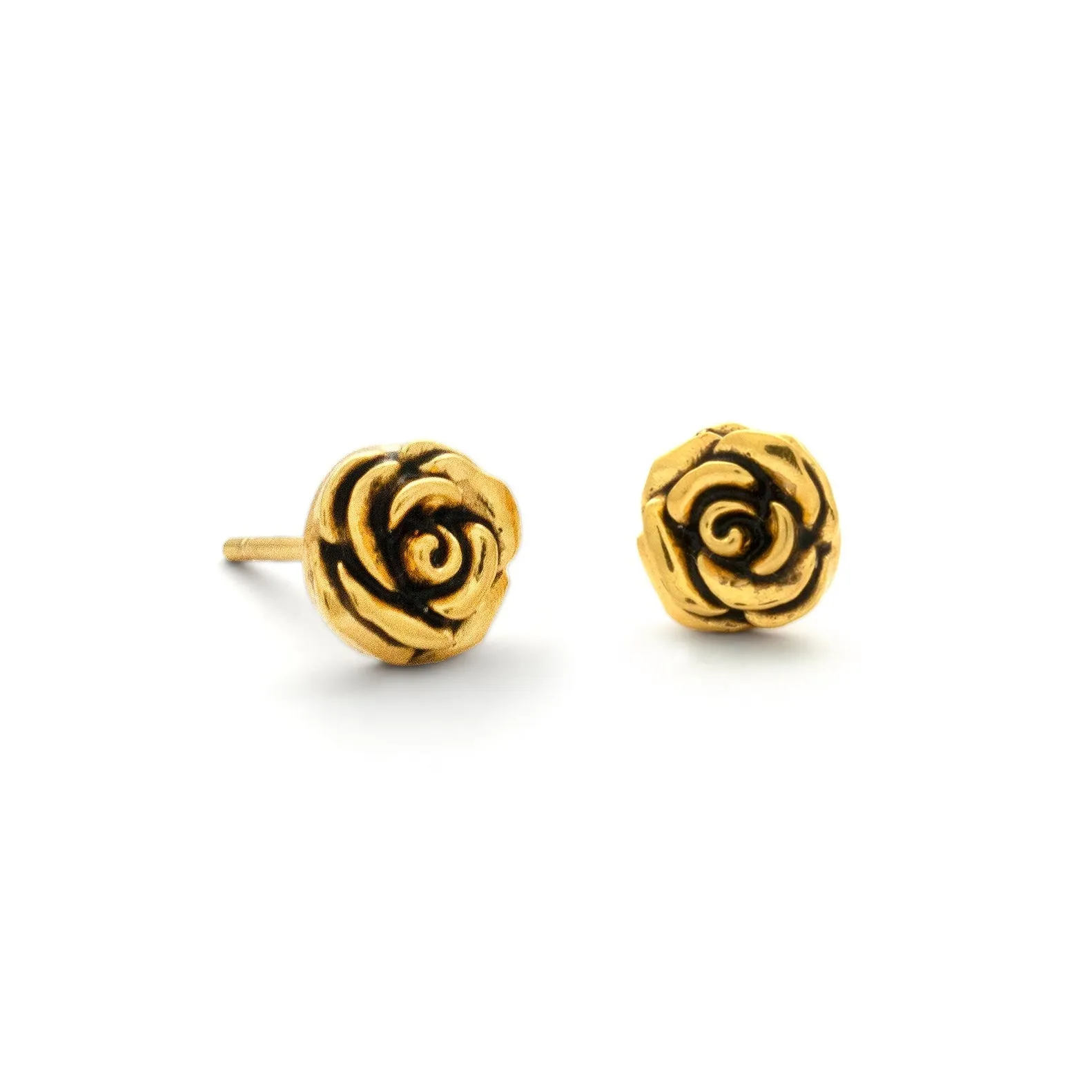 Scarlet Fire Stud Earrings | Gold
