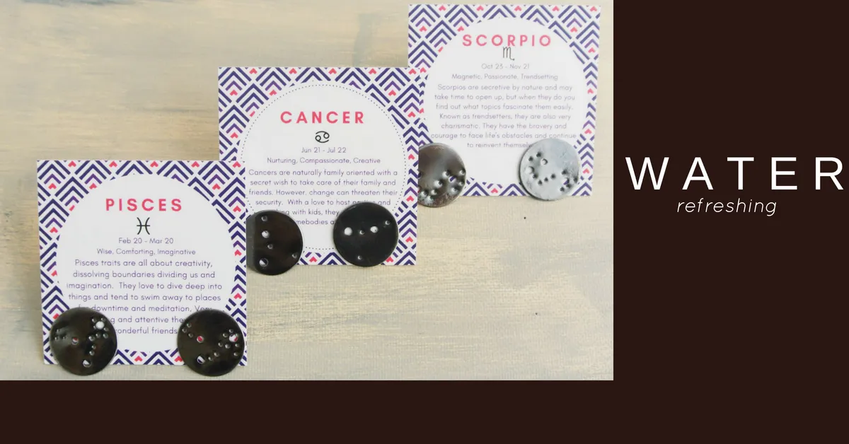 Scorpio Zodiac Constellation Argentium Silver Disc Earrings