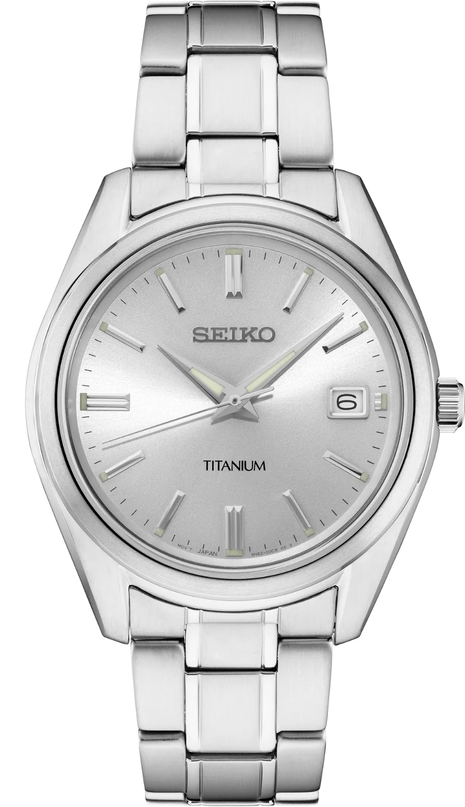 Seiko Essentials SUR369 Titanium Silver Sunray Dial 10 ATM Water Resistant 40.2mm Men's Watch