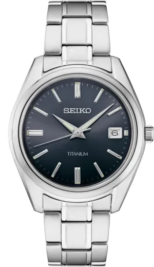 Seiko Essentials SUR373 Blue Sunray Dial 10 ATM Water Resistant 40.2mm Men's Watch
