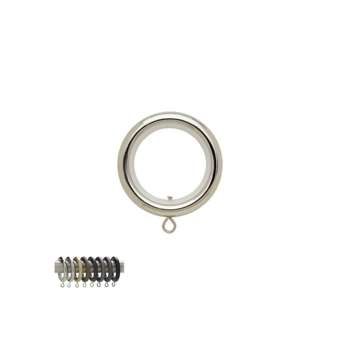 Select Round Curtain Ring With Liner - Various Colors / Sizes