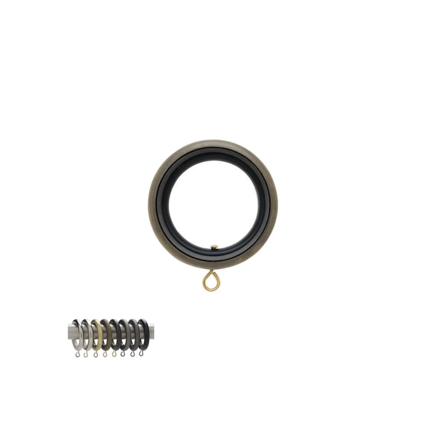 Select Round Curtain Ring With Liner - Various Colors / Sizes