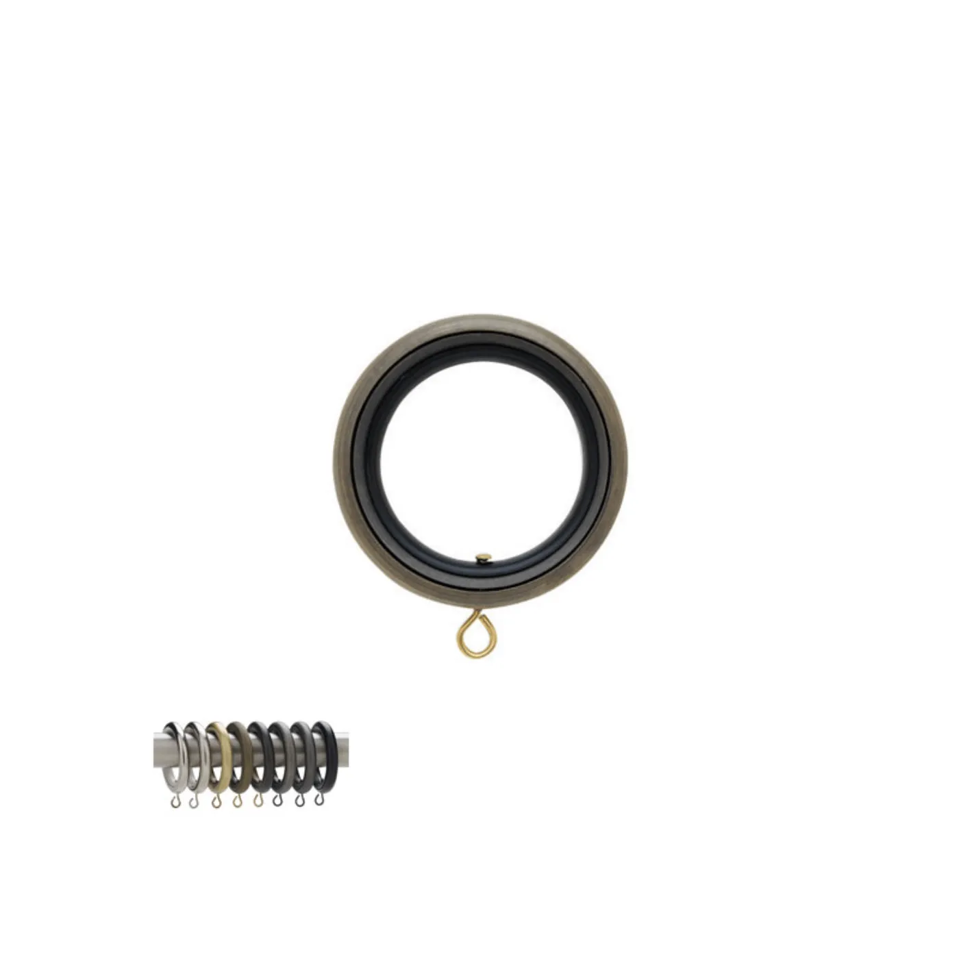 Select Round Curtain Ring With Liner - Various Colors / Sizes
