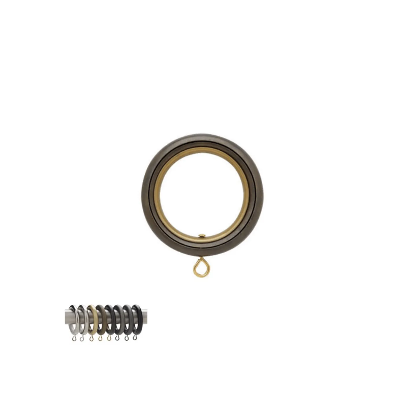 Select Round Curtain Ring With Liner - Various Colors / Sizes