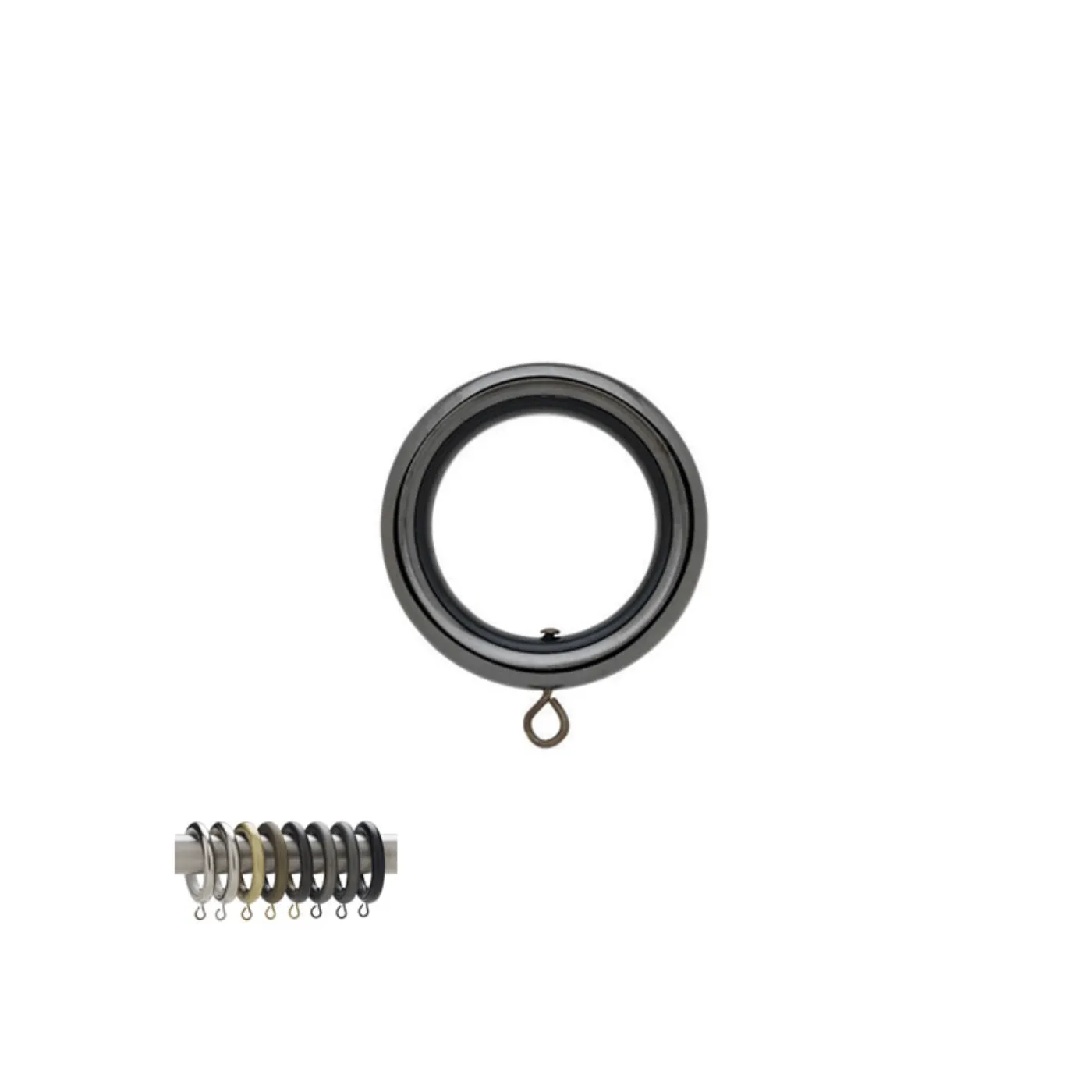 Select Round Curtain Ring With Liner - Various Colors / Sizes