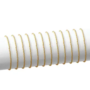 Set/12 2mm stretch bead bracelets