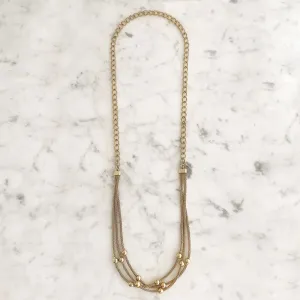 SEYMOUR gold long layered necklace set