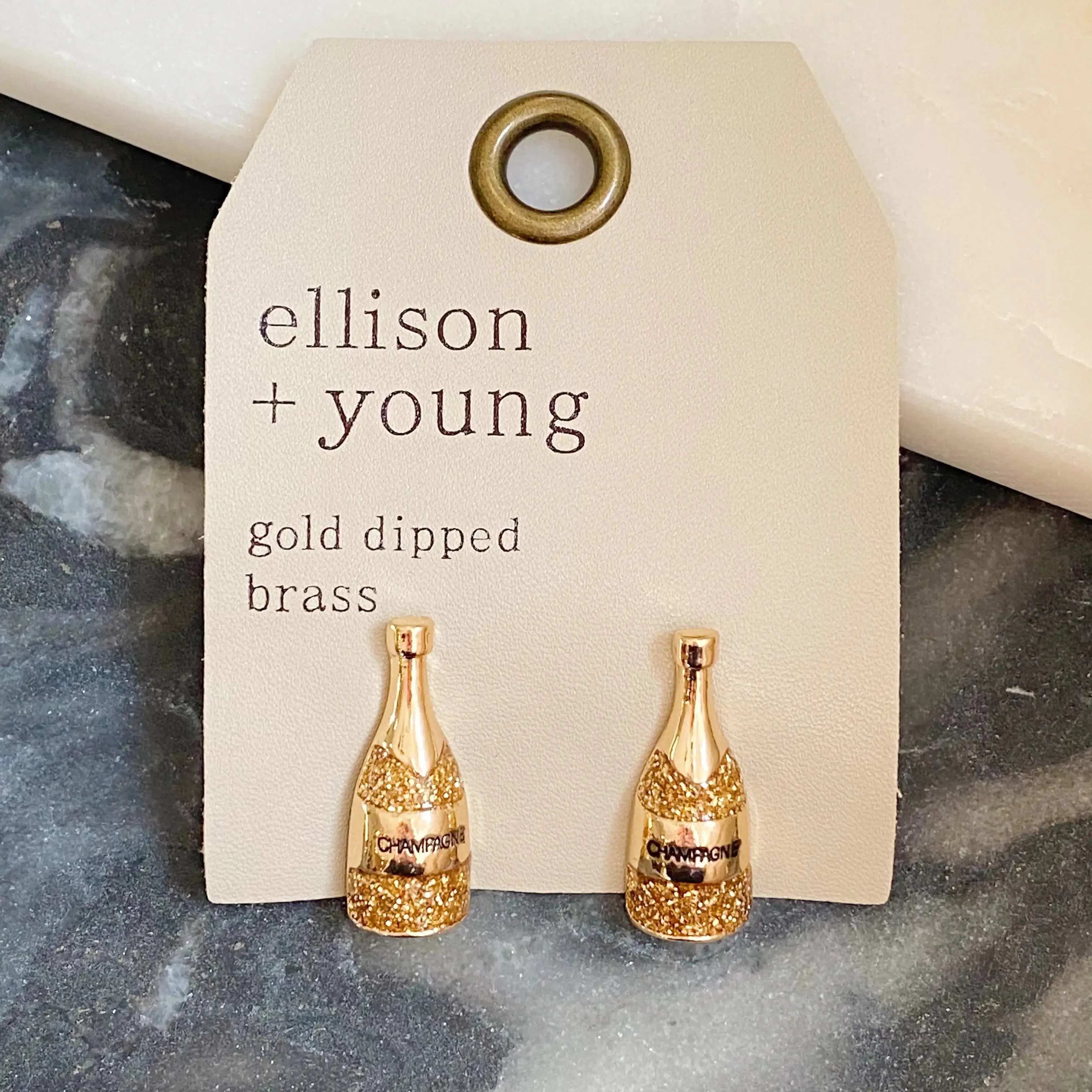 Shimmer Stud Earrings for Women - Stylish Lightweight Earrings, Perfect for Any Occasion, 0.9” X 0.3” X 0.1”