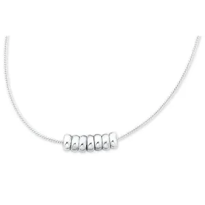 Silver 7 Lucky Rings Necklace