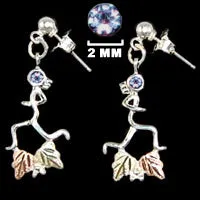 Silver "Atalanta" Runner w/ Black Hills Gold and Birthstone Earrings