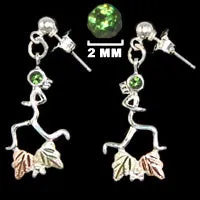 Silver "Atalanta" Runner w/ Black Hills Gold and Birthstone Earrings