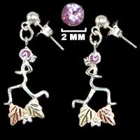 Silver "Atalanta" Runner w/ Black Hills Gold and Birthstone Earrings