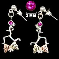 Silver "Atalanta" Runner w/ Black Hills Gold and Birthstone Earrings