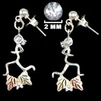 Silver "Atalanta" Runner w/ Black Hills Gold and Birthstone Earrings
