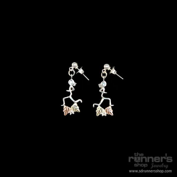 Silver "Atalanta" Runner w/ Black Hills Gold and Birthstone Earrings
