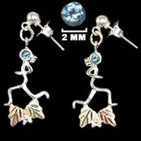 Silver "Atalanta" Runner w/ Black Hills Gold and Birthstone Earrings