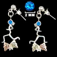 Silver "Atalanta" Runner w/ Black Hills Gold and Birthstone Earrings