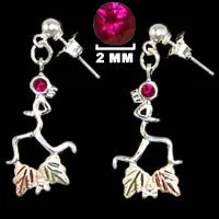 Silver "Atalanta" Runner w/ Black Hills Gold and Birthstone Earrings