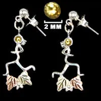 Silver "Atalanta" Runner w/ Black Hills Gold and Birthstone Earrings