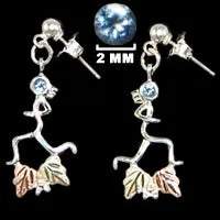 Silver "Atalanta" Runner w/ Black Hills Gold and Birthstone Earrings