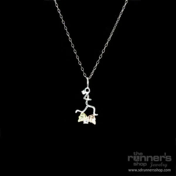 Silver "Atalanta" Runner w/ Black Hills Gold Necklace