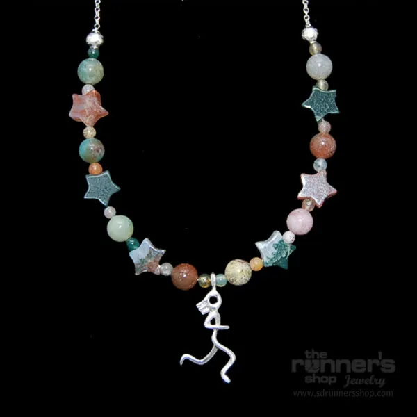Silver "Atalanta" Runner w/ Fancy Jasper Necklace