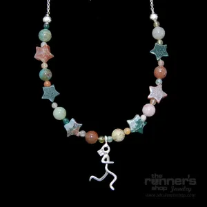 Silver "Atalanta" Runner w/ Fancy Jasper Necklace