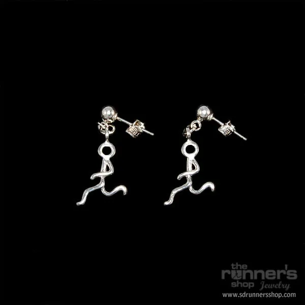 Silver "Hermes" Runner Post Earrings